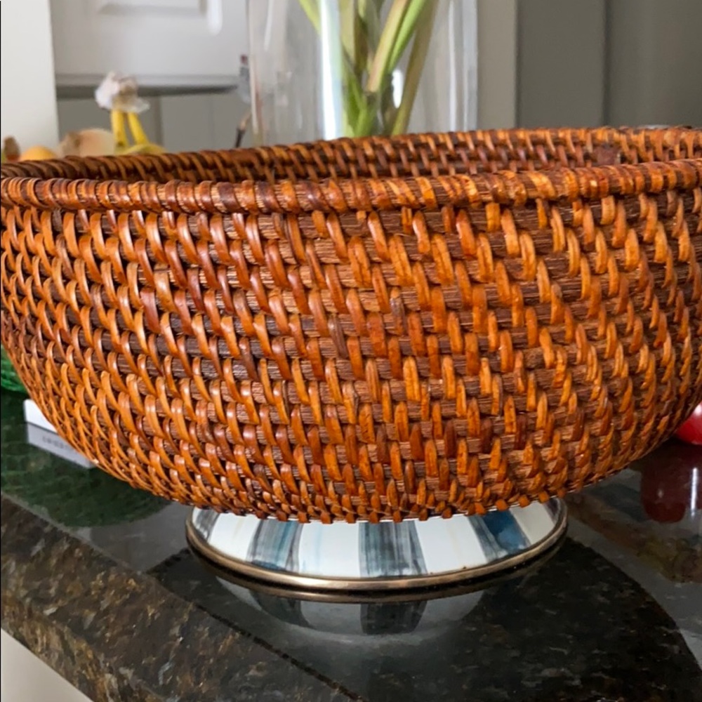 MacKenzie-Childs Rattan Fruit Bowl
